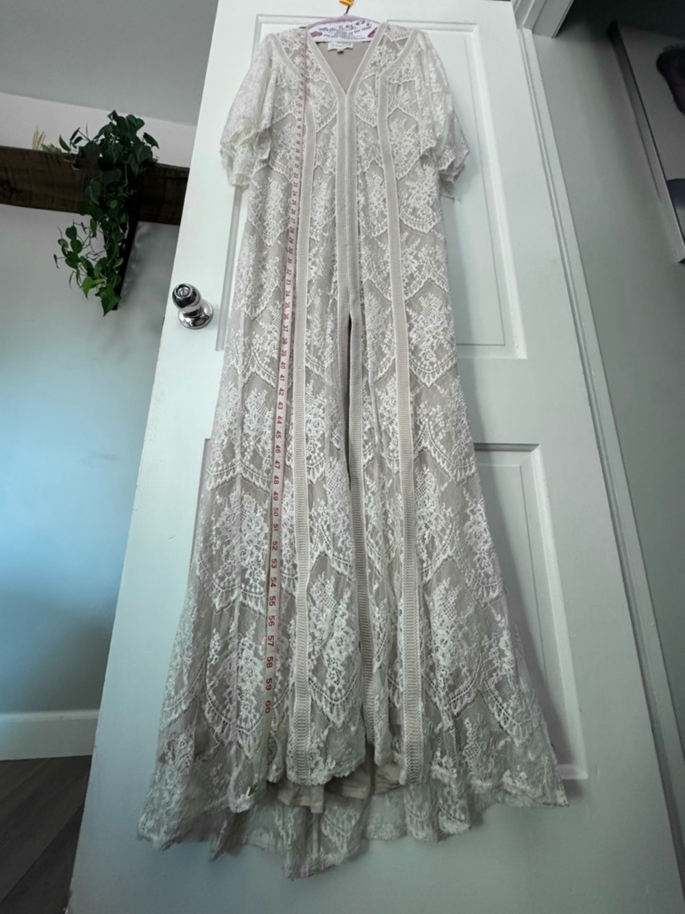 Anthropologie BHLDN x Tadashi Shoji Lorene Dress Boho Lace size 10 white/cream - Picture 4 of 13